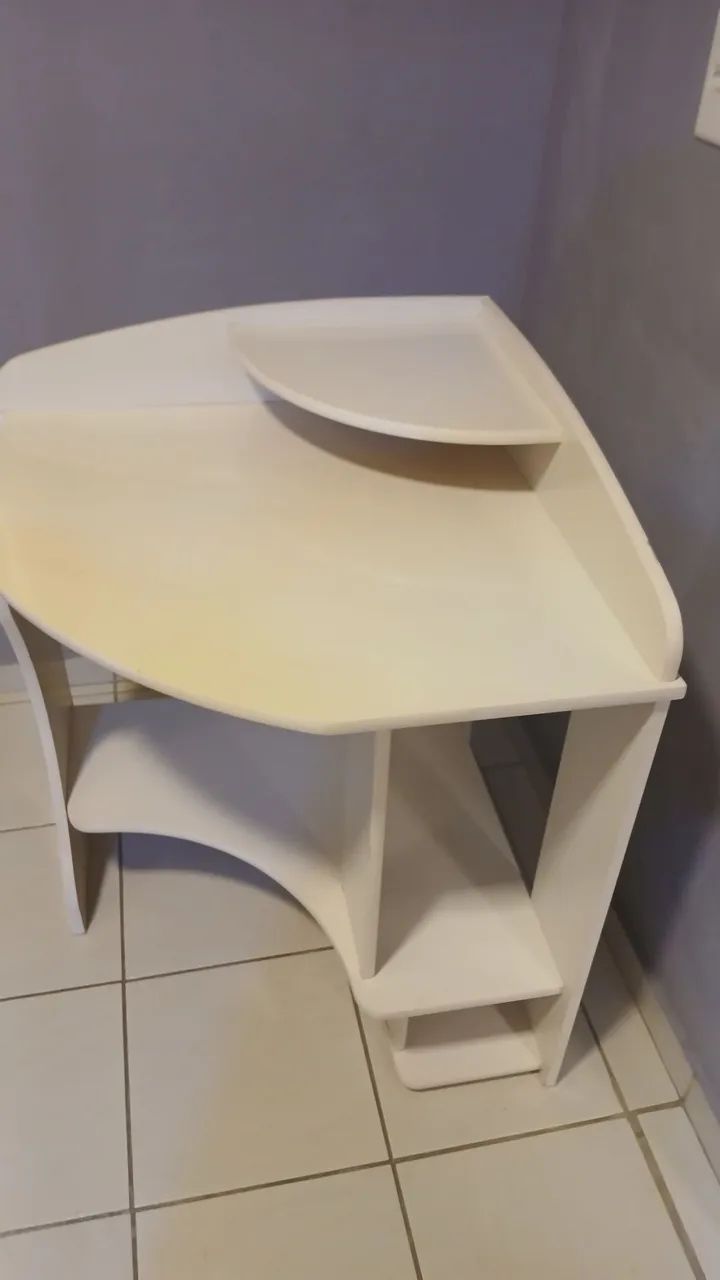 Mesa de computador branca mdf - Foto 2
