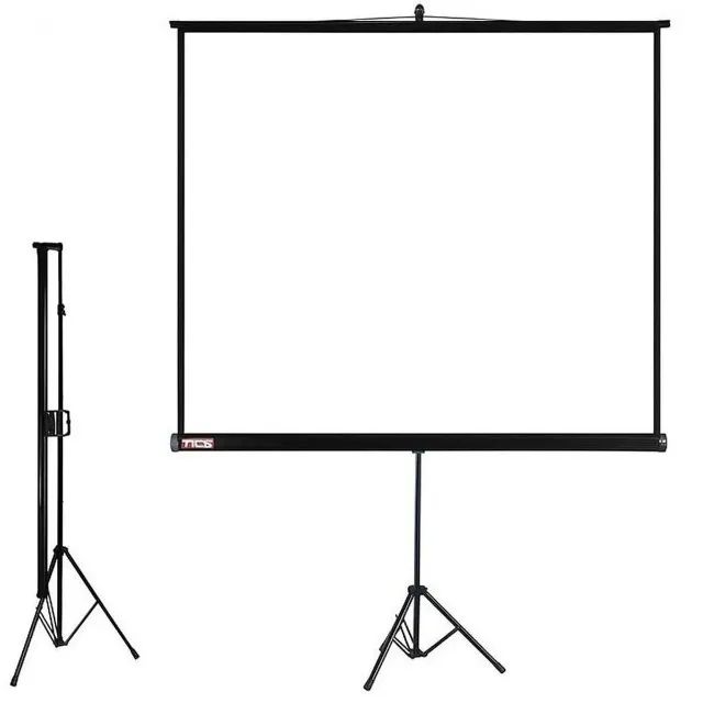 Tela De Projeção C/Tripé 1,80X1,80M 97 Polegadas Retrátil Branco