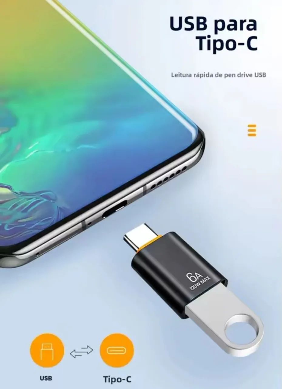 Conversor OTG USB-C Tipo C para USB A  - Foto 5