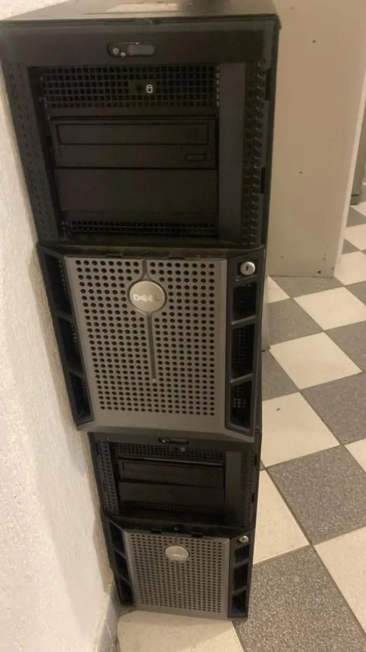 lote com 2 Dell Power Edge 1900 1tb e dual-xenon