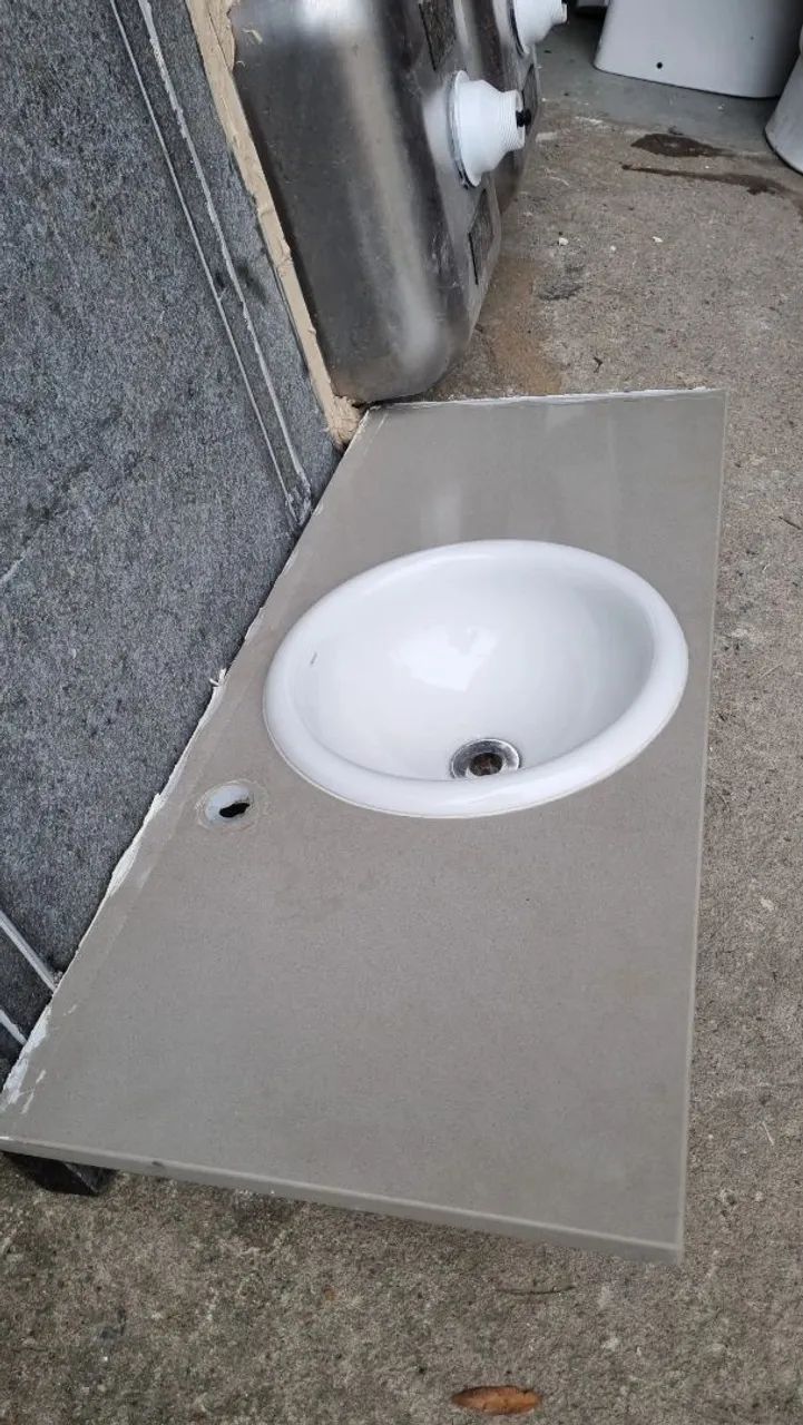 Pia Quartzo Cinza 80x36
