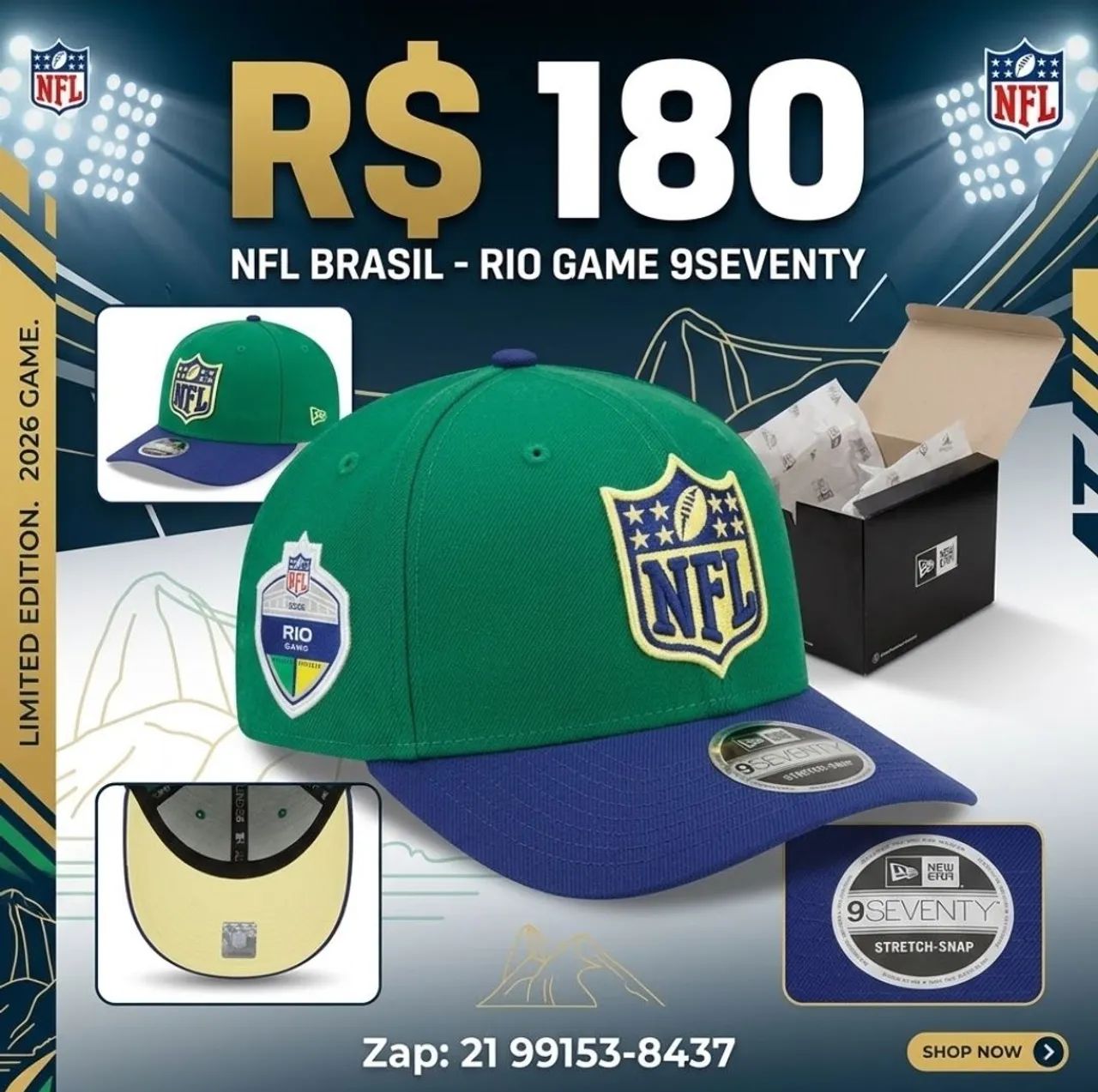 Bone New era NFL Rio Game