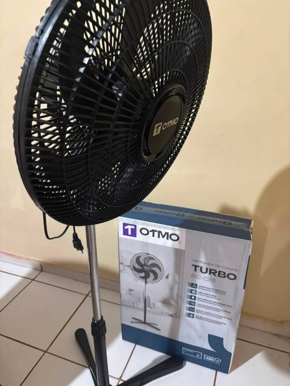 Ventilador de Coluna 40cm Turbo 126W 220V - 3 Velocidades, Oscilação e Altura Ajustável - Foto 5