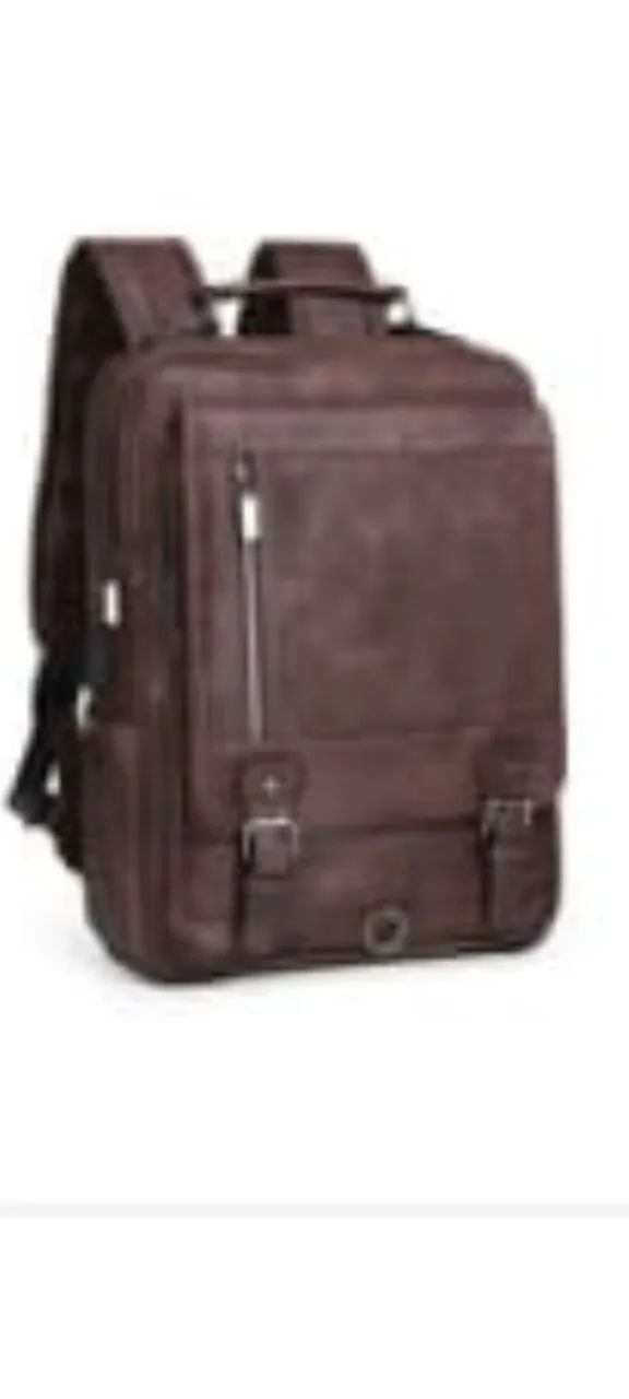 Mochila de couro masculina  - Foto 4