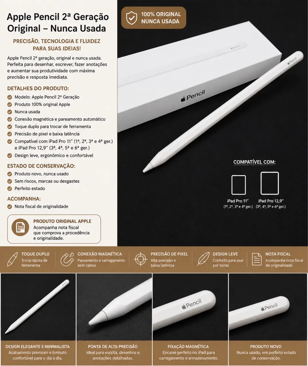 Apple Pencil 1ª Geração - Acessórios de Celular - Primo Maffissoni