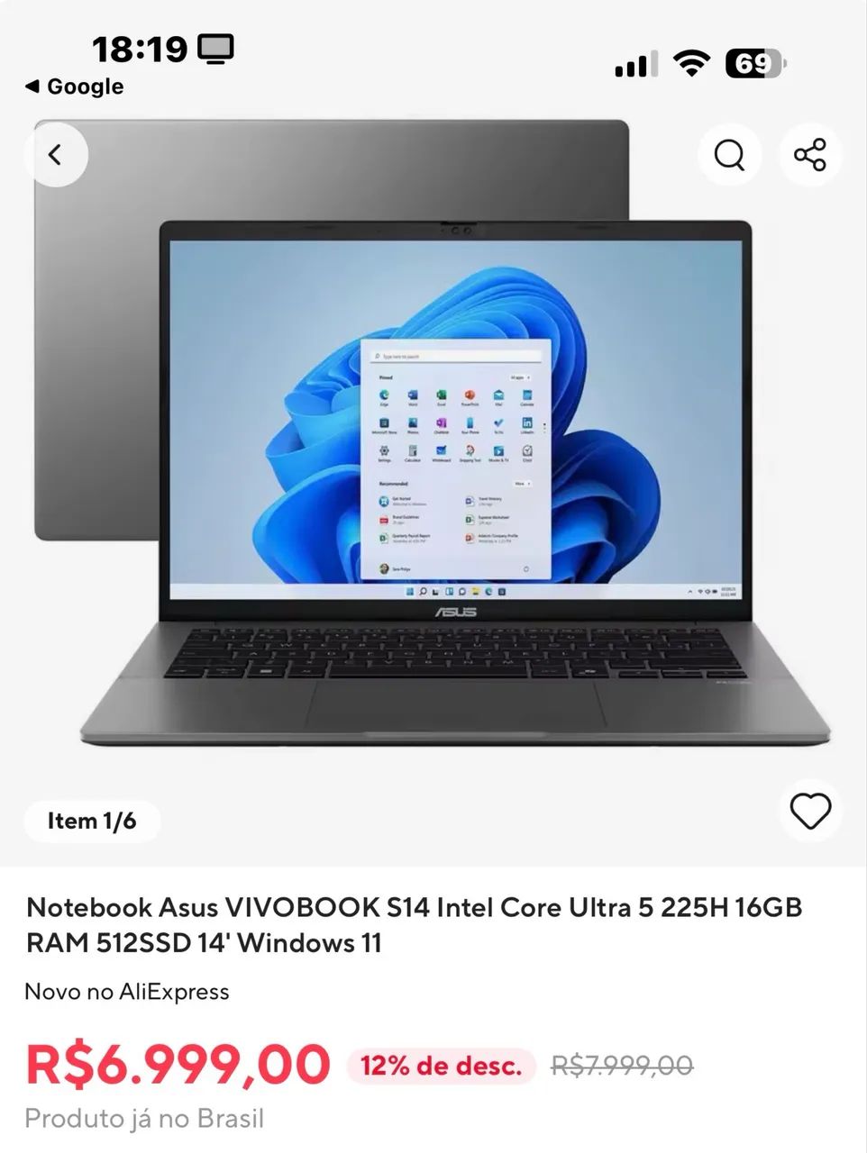 Notebook Asus Vivobook S14 S3407CA LY113W  - Foto 4