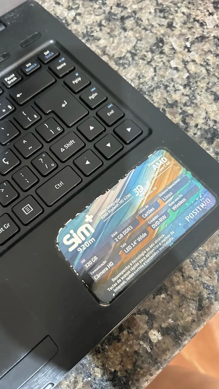 Vende-se notebook sim+ positivo 920m processador dual core  - Foto 2