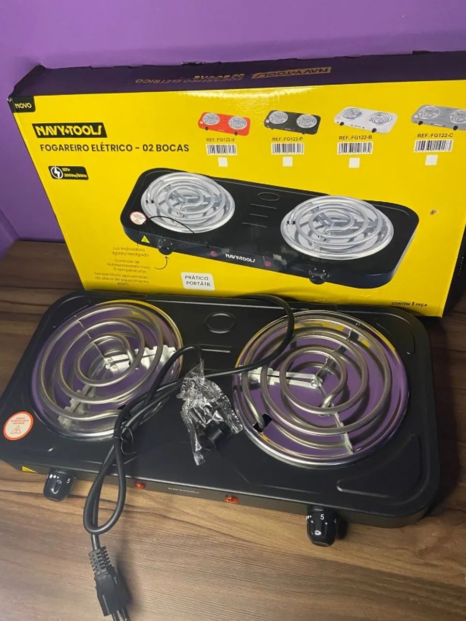 FOGAO ELETRICO 2 BOCAS 127V 2000W