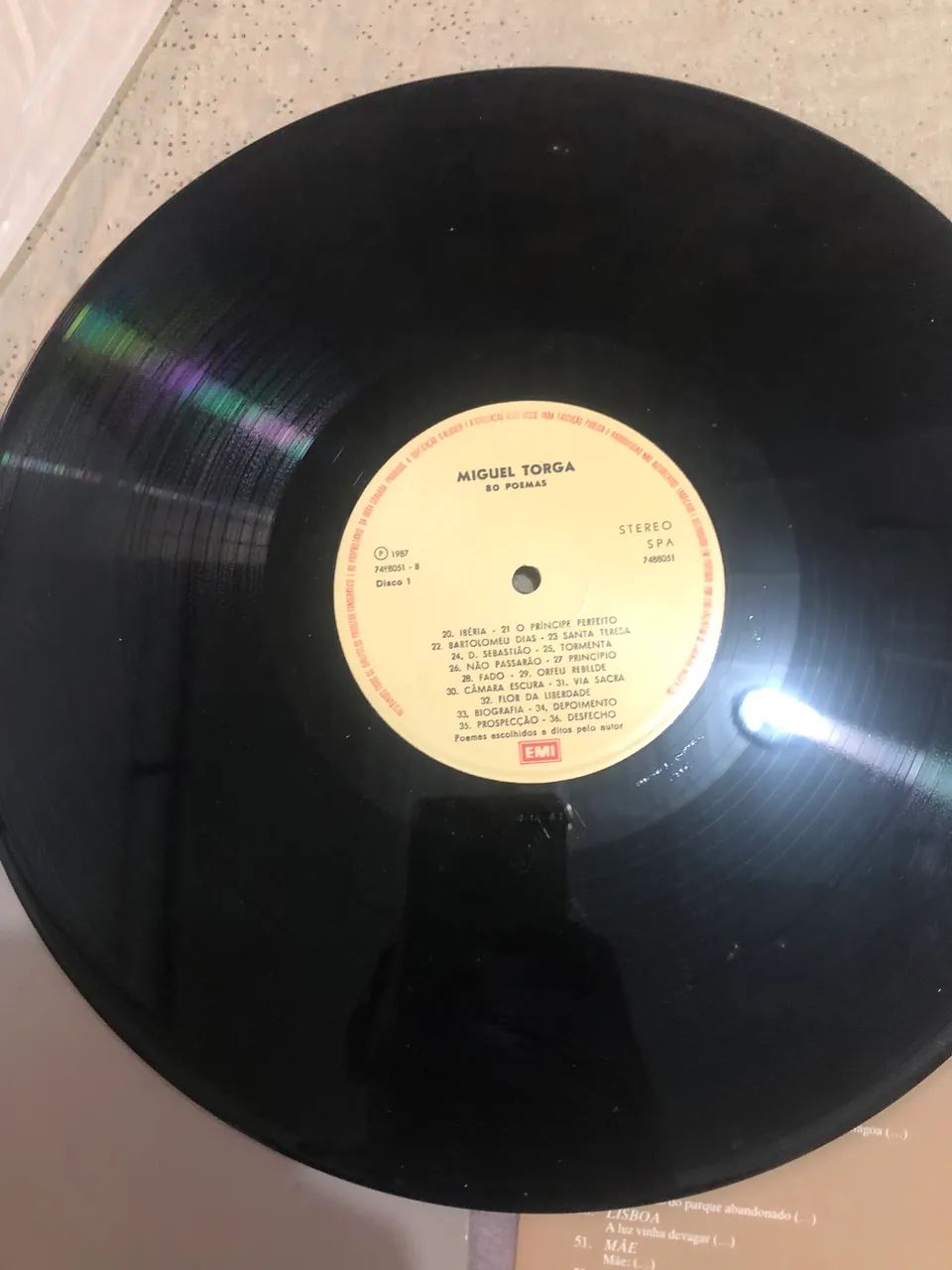 Disco de Vinil Miguel Torga 80 poemas  - Foto 5