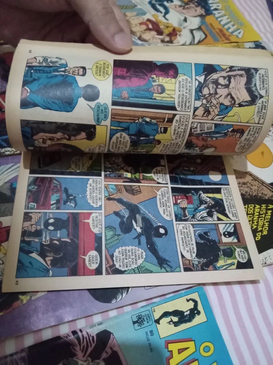 Nove revistas formatinho Abril jovem do homem aranha: 80, 82, 83, 84, 87, 88, 89, 90, 91 - Foto 6