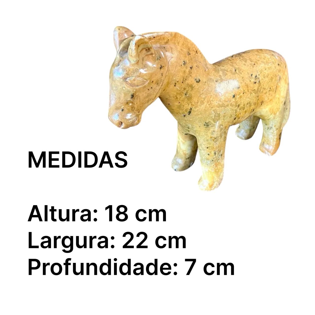 Escultura em mármore pedra sabão representando um cavalo  - Foto 5