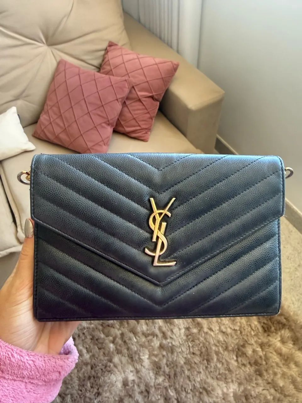 Bolsa ysl envelope preta original  - Foto 4