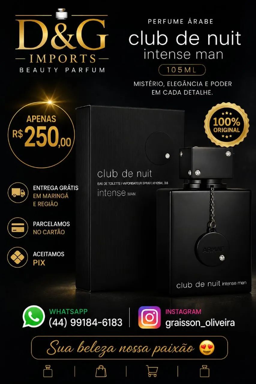 Perfume Árabe Club de Nuit Intense 105ml