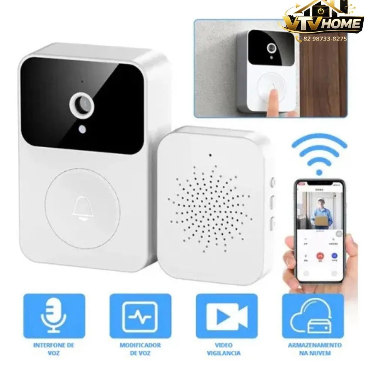 Campainha Eletrônica Com Camera + Entrega Grátis 