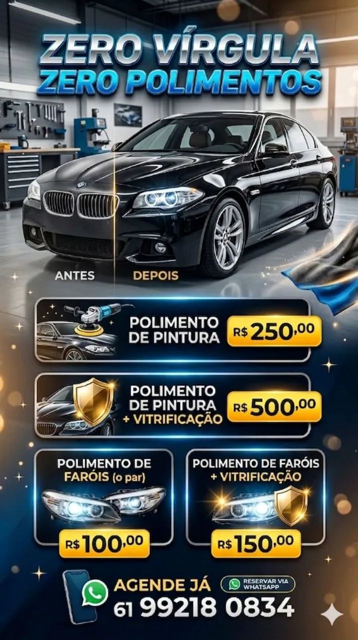 Polimento automotivo a domicílio 