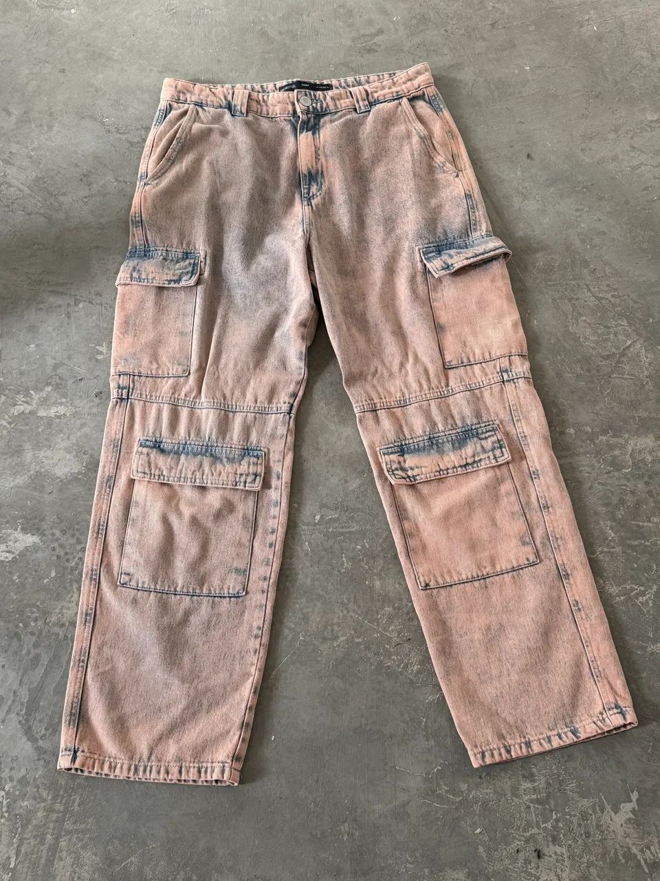 Calça Baggy em Jeans com Bolsos Multi Cargo Bluesteel Renner