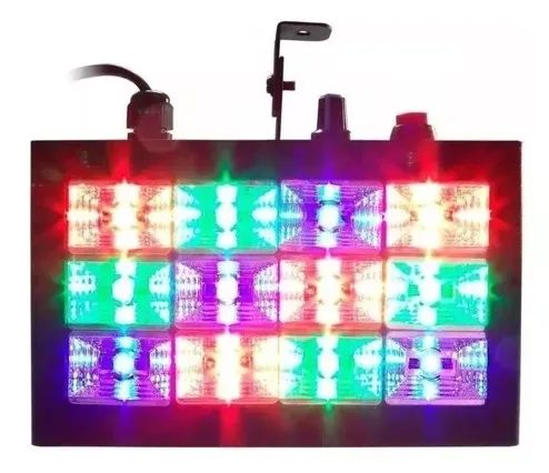 Strobo 12 Leds Rgb/Colorido 15w Rítmico Bivolt Automático - Foto 3