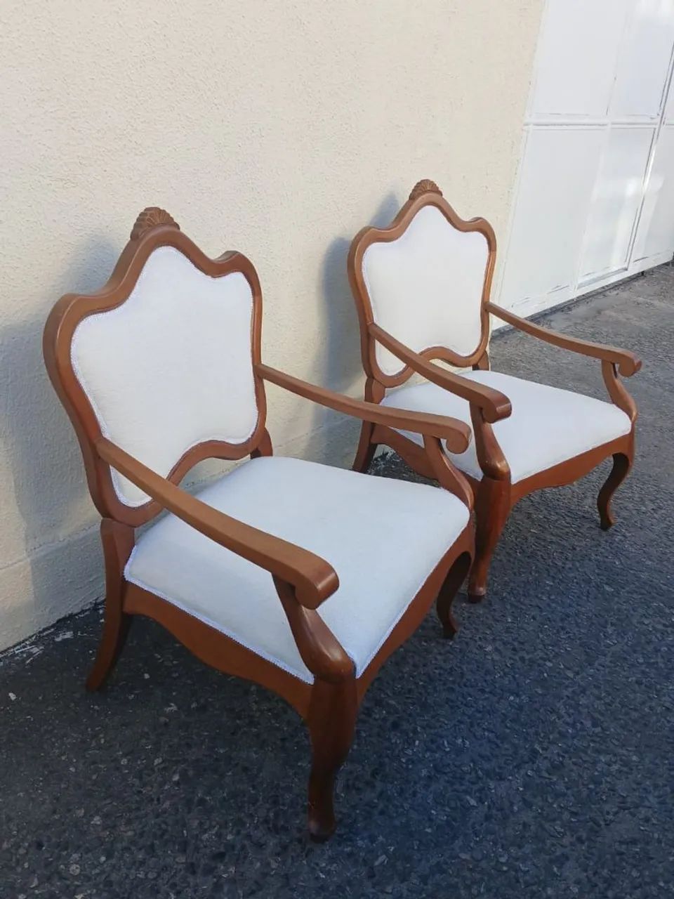 Par De Poltronas Valencia Parma Moveis Madeira Macica Clas - Foto 4