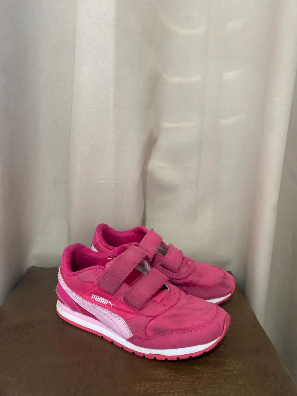 Tênis Puma infantil rosa tamanho 29