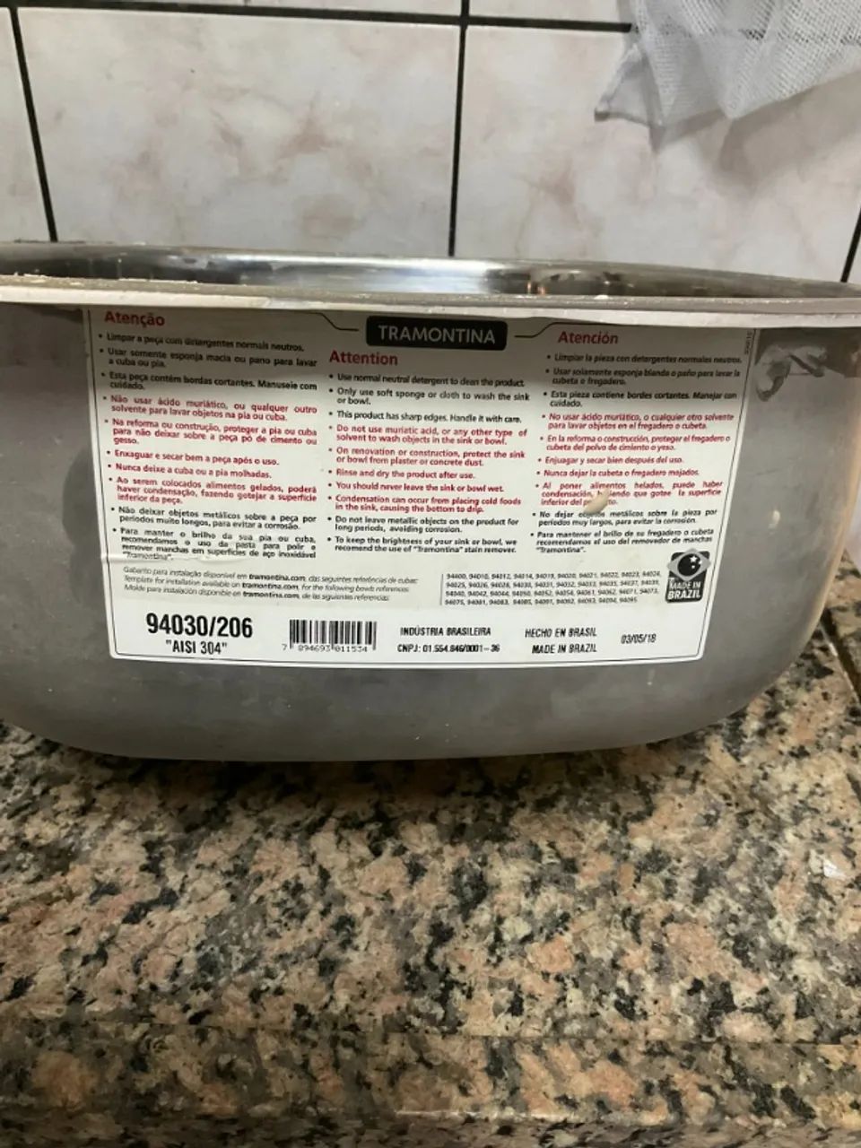 Cuba/Pia Dupla Retangular Inox Tramontina - USADA - Foto 2