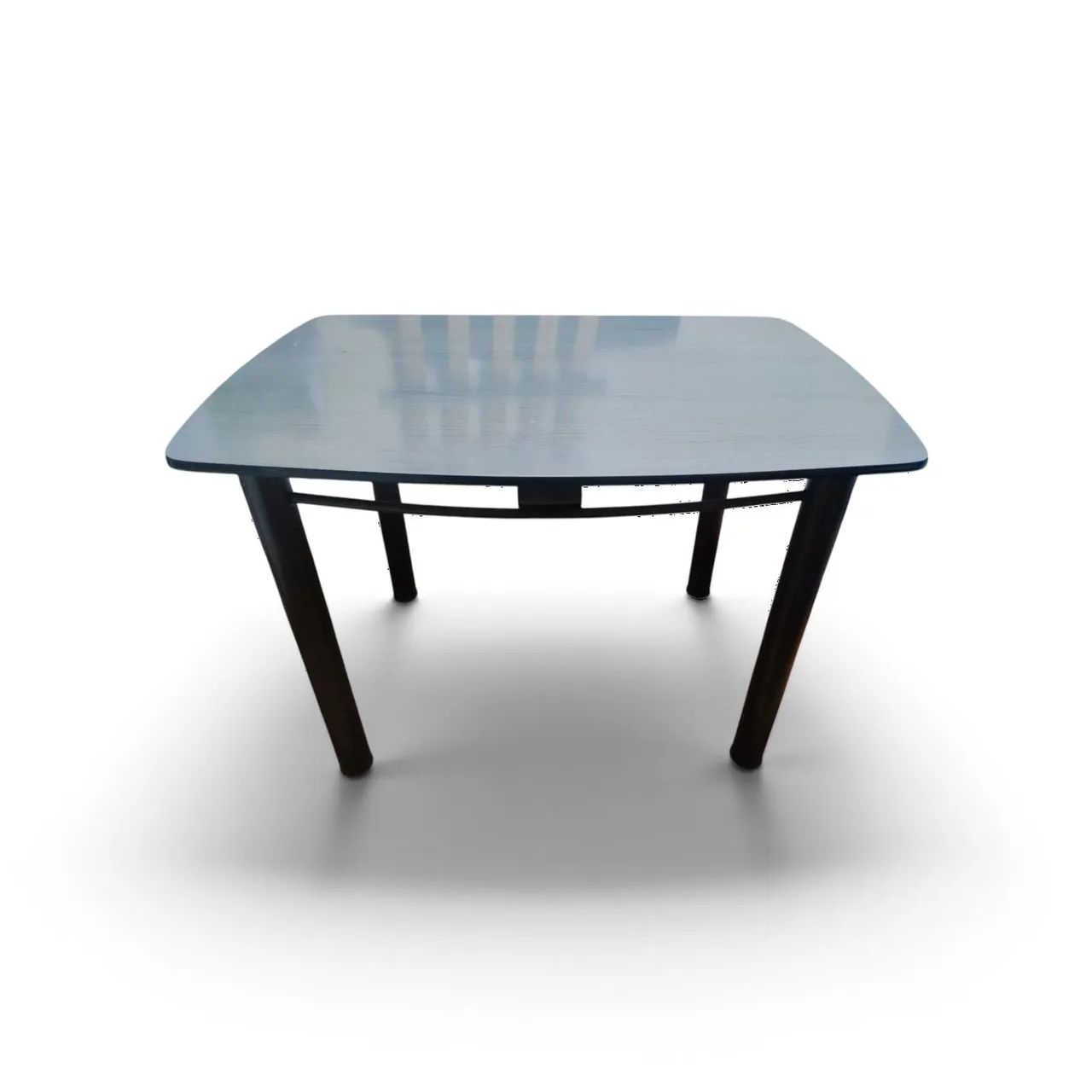 MESA DE MADEIRA OS PÉS DE FERRO SEM CADEIRA 