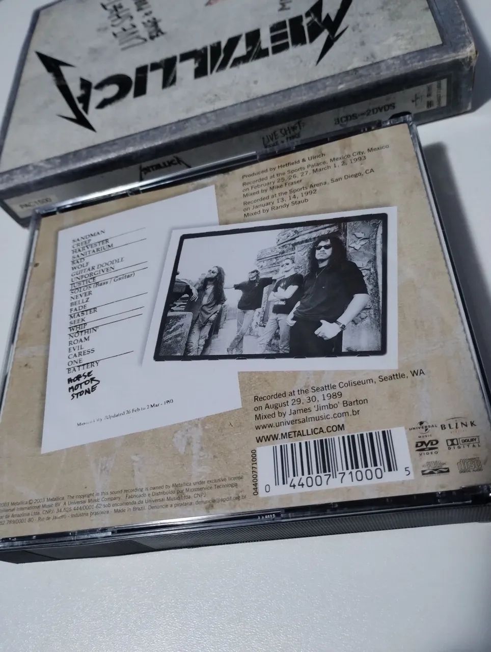 Box Metallica - Live Shit: Binge & Purge 3 CD + 2 DVD RARO