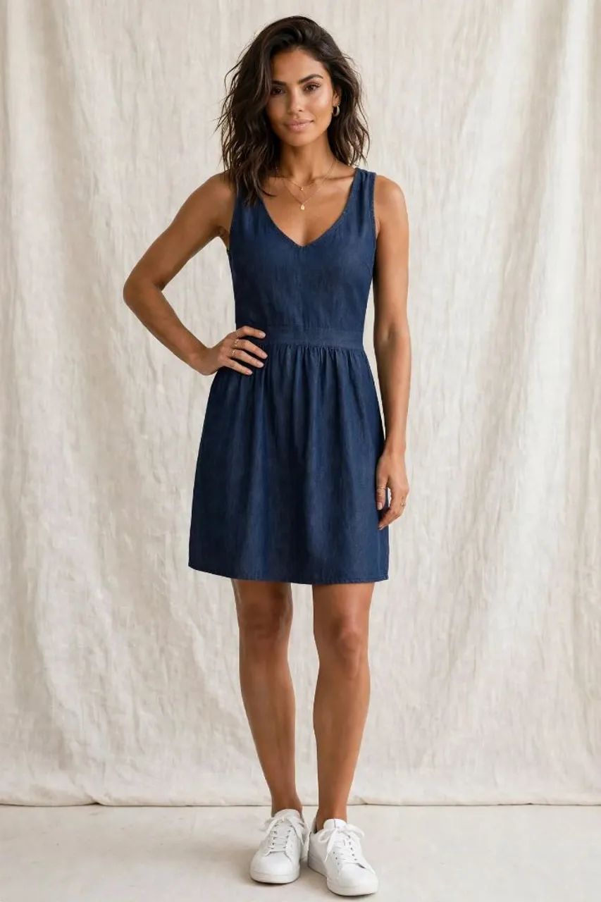 Vestido Jeans Tamanho 44 - Foto 2