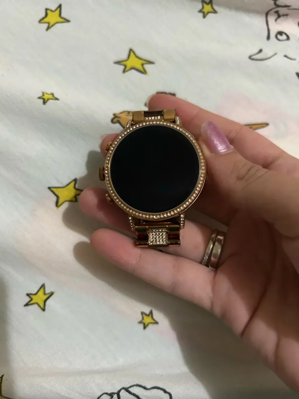 Relógio fóssil smartwatch funciona tudo, conecta no celular 
