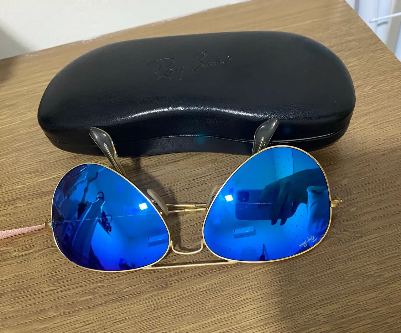Óculos de Sol ray-ban | aviator large metal | azul espelhado - Foto 3