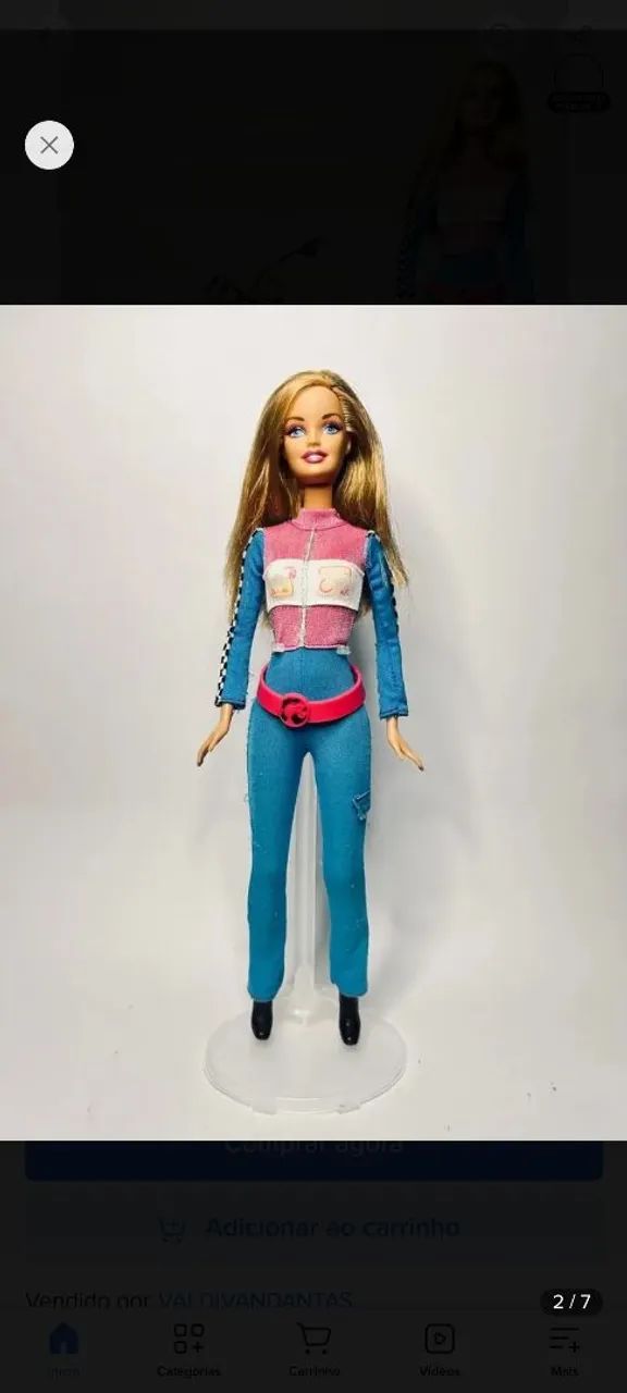 Pack barbie quero ser piloto + moto antiga da barbie - Foto 2