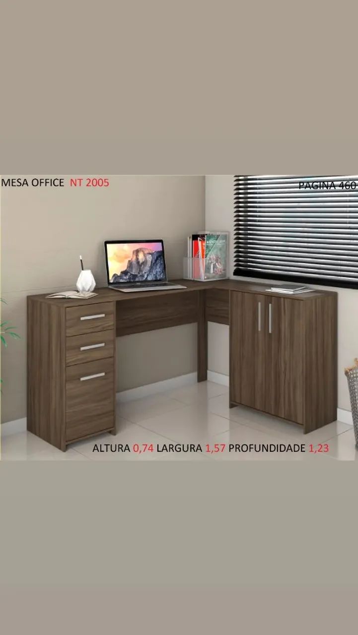 Mesa de escritório canto  - Foto 2