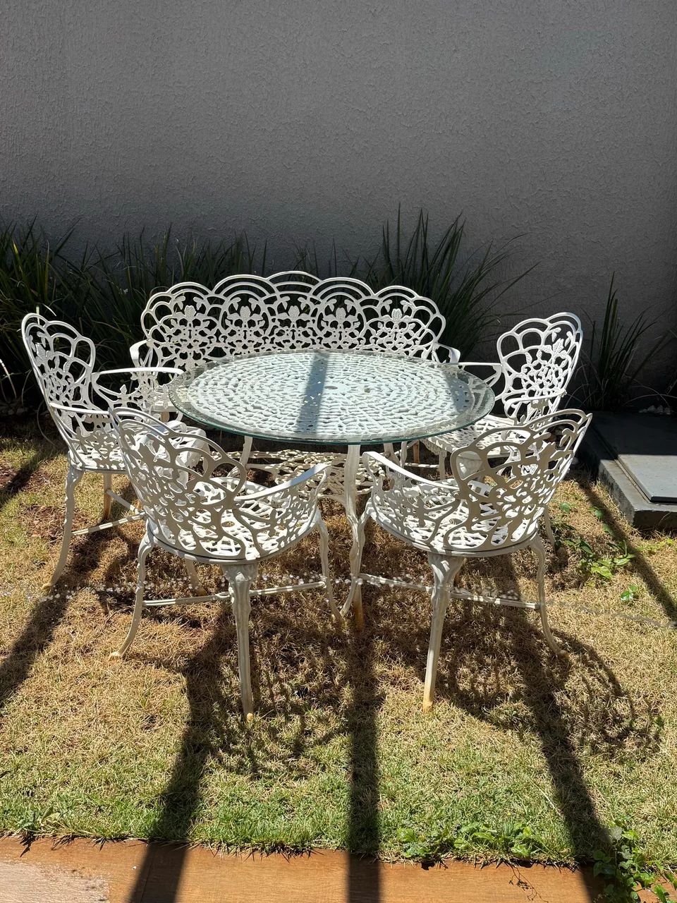 Mesa de ferro área externa / jardim 