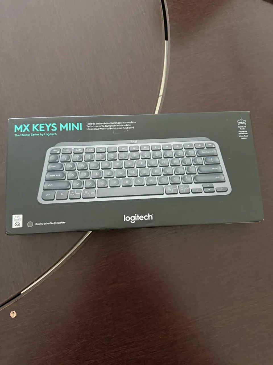 Teclado Logitech MX Keys Mini na cor Grafite - Foto 4