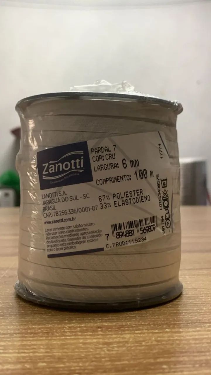 Elastico chato zanotti 6mm 5 rolos com 100 metros