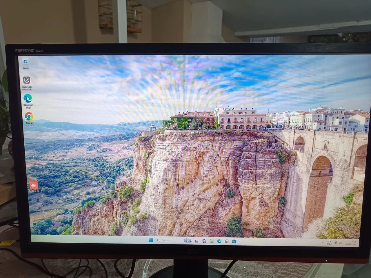Monitor AOC FREESYNC 144 hz gamer 24" polegadas.