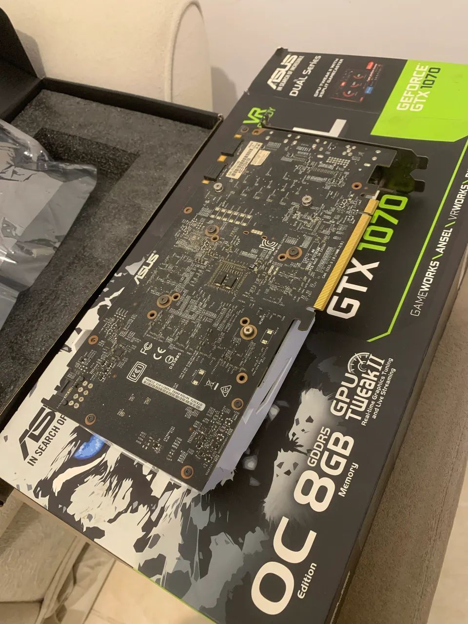 Placa de vídeo nvidia GTX 1070 oc edition 8gb usada com caixa original  - Foto 4