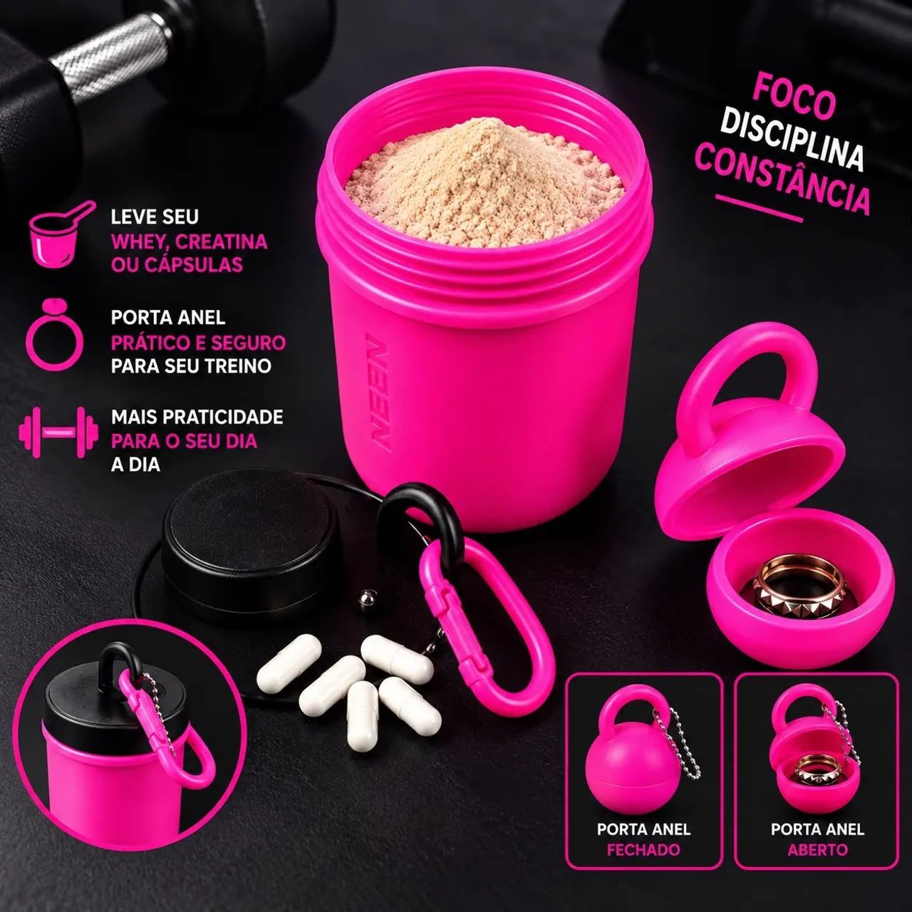Kit suplementos e jóias para academia - Foto 2