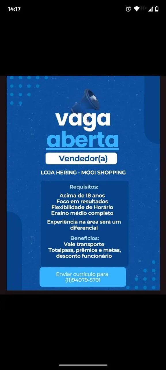 Vendedor (a) 