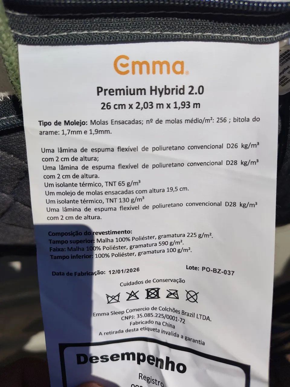Vendo colchão ema  King Premium híbrid semi novo