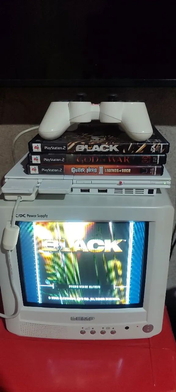 Playstation 2 branco completo 
