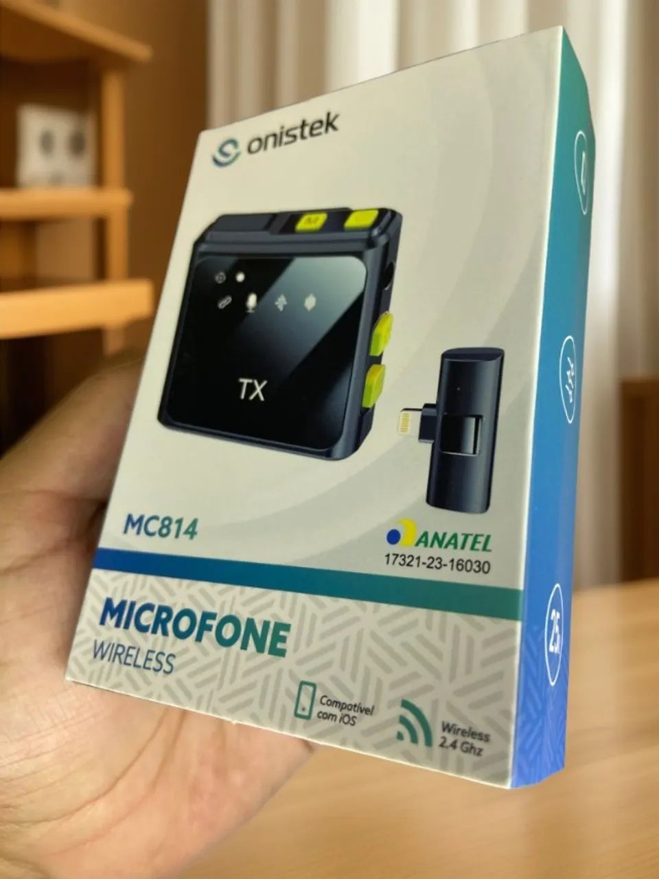 Microfone Lapela Wireless sem Fio Anatel - MC814 Onistekpara iphone an9