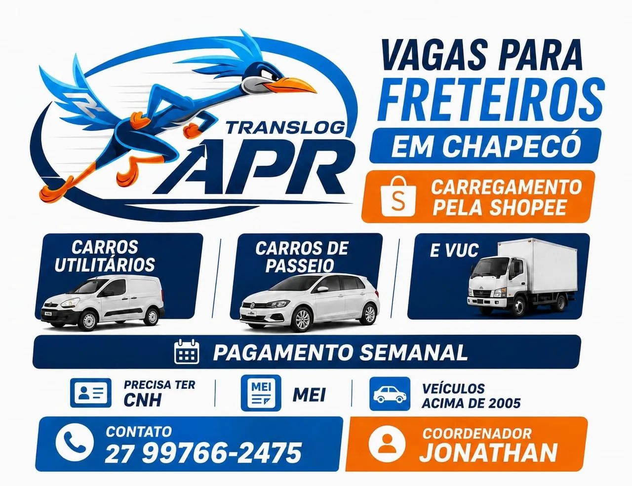 Preciso de freteieiros 