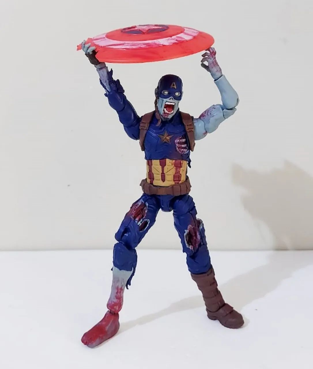 Action figure Zumbi Capitão América Marvel Legends What If 16cm original - Foto 2