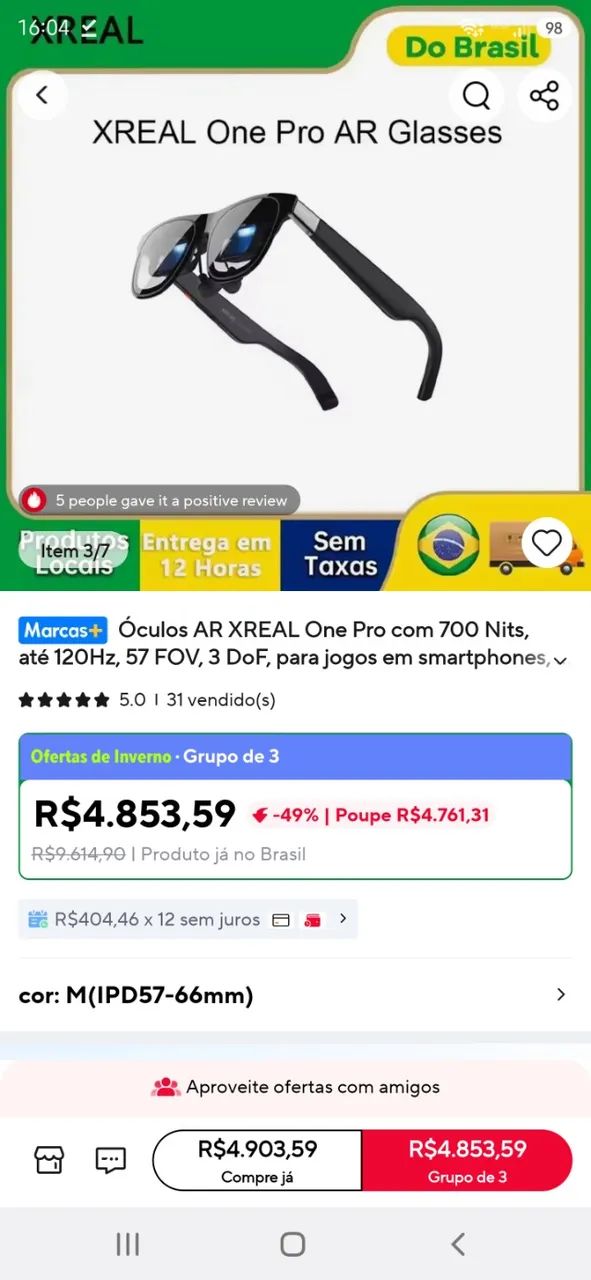 Óculos AR Xreal - Foto 4