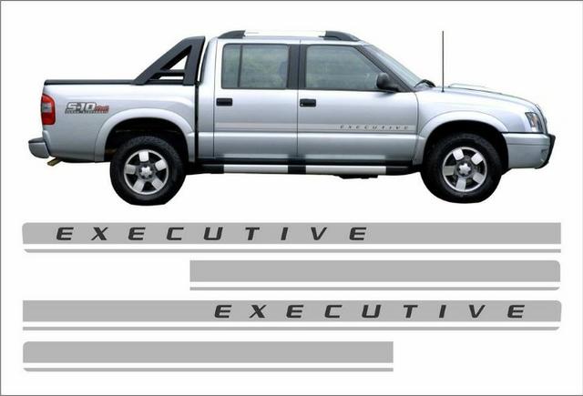 Kit Faixa Adesivos GM/ S10 / Blazer Executiva / modelo original / Aço Escovado