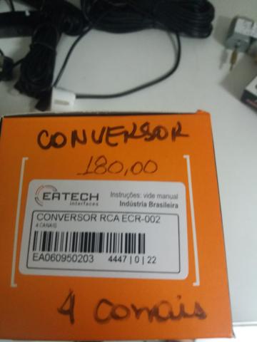 Conversor rca 4 canais novo na embalagem garantia instalado