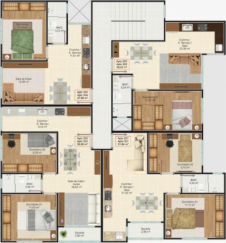 Oportunidade apto no bairro tabuleiro 1 quarto apenas 125 mil confira - Foto 3