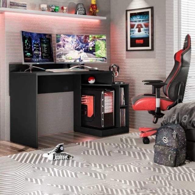 Mesa Gamer Play Albatroz Entrega Rápida!! Dez19 - Foto 2