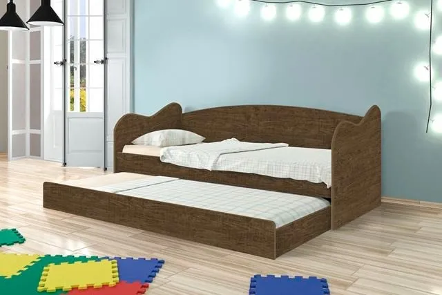Sofá Cama Luke c Cama Auxiliar Ipê - Frete Grátis - Receba Hoje