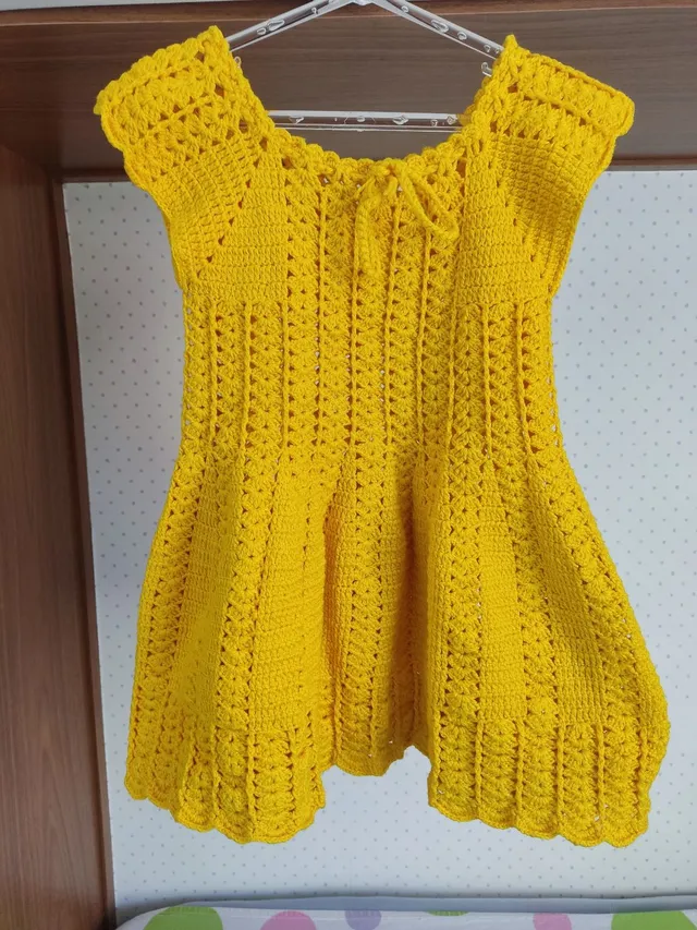 Vestido de infantil de croche